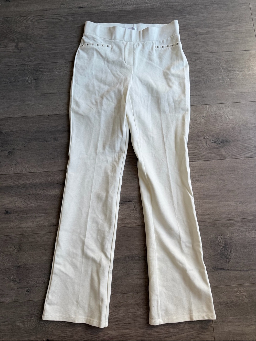 89th & Madison off white elastic waistband dress pants - size S/P